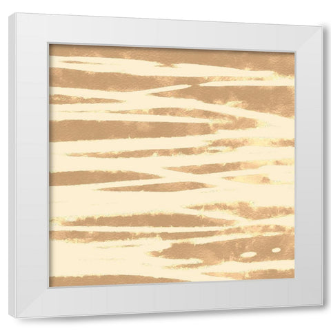 Neutral Paths IV White Modern Wood Framed Art Print by Saunders, Alonzo