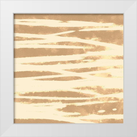 Neutral Paths IV White Modern Wood Framed Art Print by Saunders, Alonzo