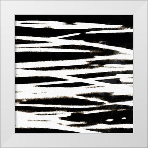 Streaking Paths IV White Modern Wood Framed Art Print by Saunders, Alonzo