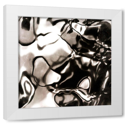 Shimmering Glow I White Modern Wood Framed Art Print by Saunders, Alonzo