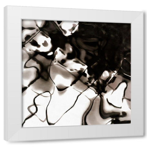 Shimmering Glow II White Modern Wood Framed Art Print by Saunders, Alonzo