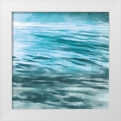Shimmering Waters II White Modern Wood Framed Art Print by Saunders, Alonzo