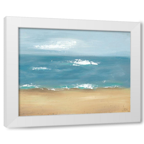 By the Beach II White Modern Wood Framed Art Print by Reynolds, Jade