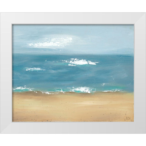 By the Beach II White Modern Wood Framed Art Print by Reynolds, Jade