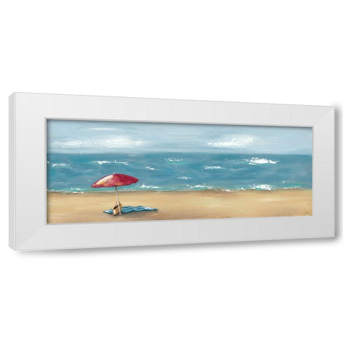 By the Beach III White Modern Wood Framed Art Print by Reynolds, Jade