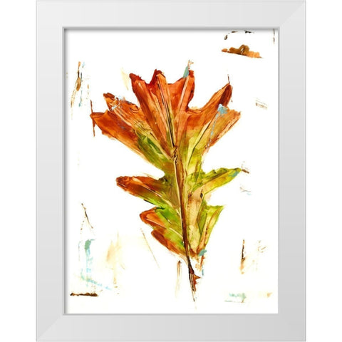Autumn Leaf Study IV White Modern Wood Framed Art Print by Harper, Ethan