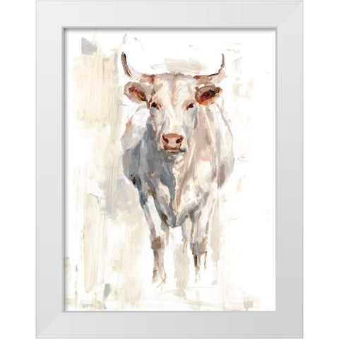 Sunlit Cows II White Modern Wood Framed Art Print by Harper, Ethan