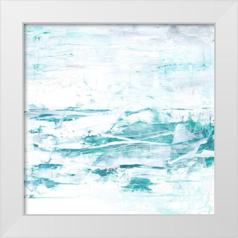 Caribbean Currents I White Modern Wood Framed Art Print by Harper, Ethan