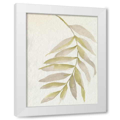 Whispering Palm I White Modern Wood Framed Art Print by Goldberger, Jennifer