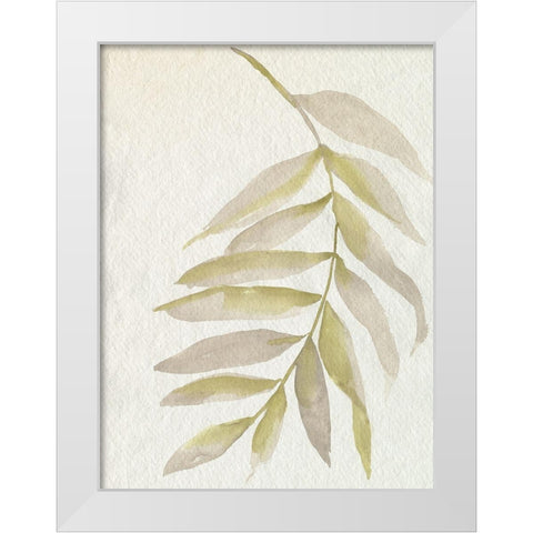 Whispering Palm I White Modern Wood Framed Art Print by Goldberger, Jennifer