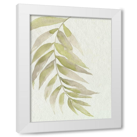 Whispering Palm II White Modern Wood Framed Art Print by Goldberger, Jennifer