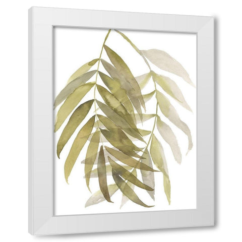 Palm Embrace II White Modern Wood Framed Art Print by Goldberger, Jennifer