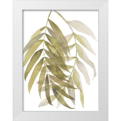 Palm Embrace II White Modern Wood Framed Art Print by Goldberger, Jennifer