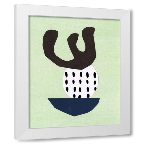 Quirks II White Modern Wood Framed Art Print by Stramel, Renee W.