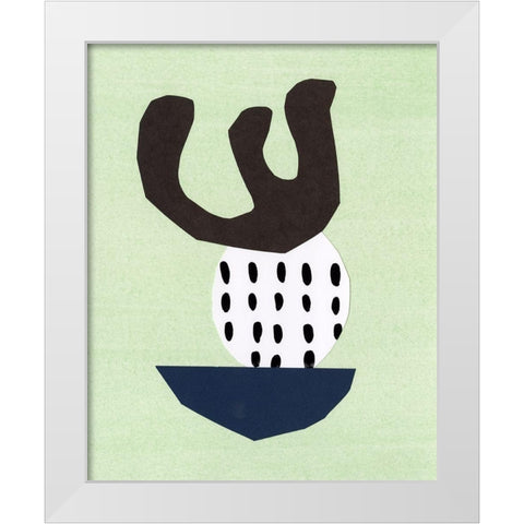 Quirks II White Modern Wood Framed Art Print by Stramel, Renee W.