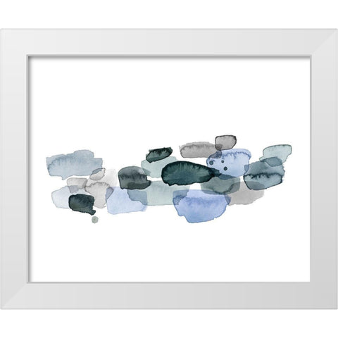 River Droplets I White Modern Wood Framed Art Print by Popp, Grace