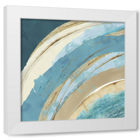 Making Blue Waves I White Modern Wood Framed Art Print by Kouta, Flora