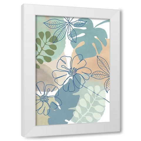Tropical Flower Power II White Modern Wood Framed Art Print by Kouta, Flora