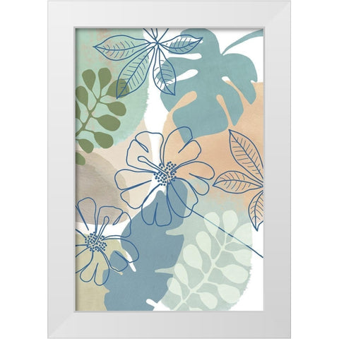 Tropical Flower Power II White Modern Wood Framed Art Print by Kouta, Flora