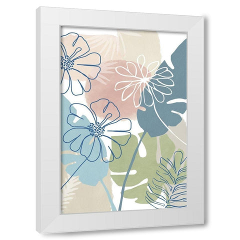 Tropical Flower Power III White Modern Wood Framed Art Print by Kouta, Flora