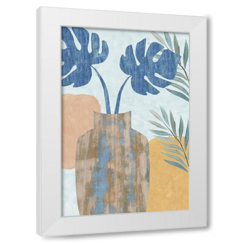Indigo Yellow Still Life IV White Modern Wood Framed Art Print by Kouta, Flora