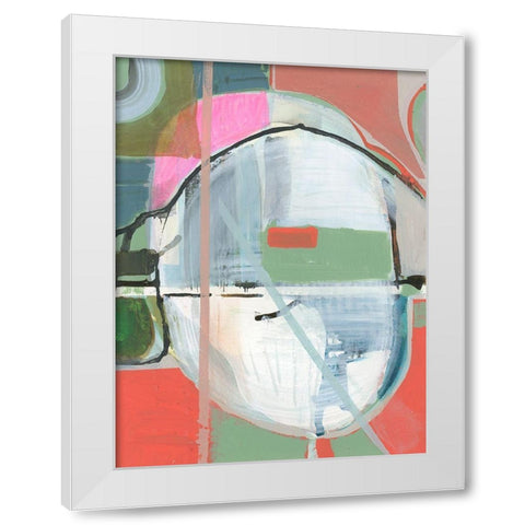Collage I White Modern Wood Framed Art Print by Cartissi