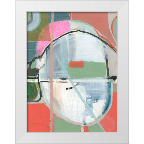 Collage I White Modern Wood Framed Art Print by Cartissi