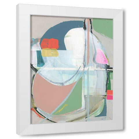 Collage II White Modern Wood Framed Art Print by Cartissi