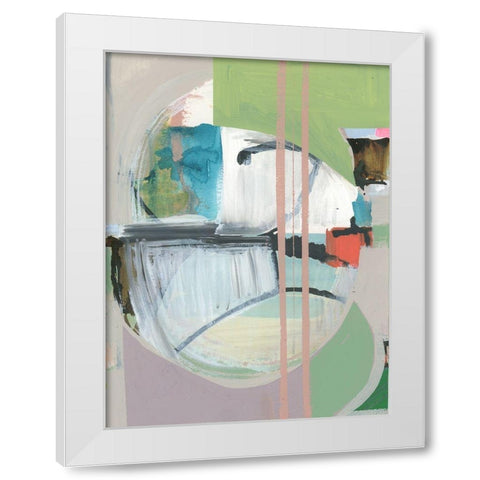 Collage III White Modern Wood Framed Art Print by Cartissi