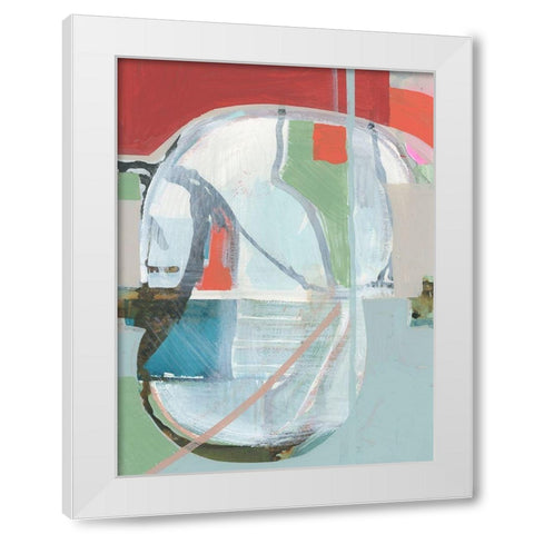 Collage IV White Modern Wood Framed Art Print by Cartissi