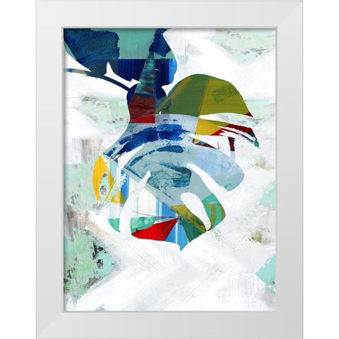 Monstera II White Modern Wood Framed Art Print by Cartissi
