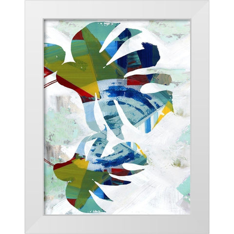 Monstera III White Modern Wood Framed Art Print by Cartissi