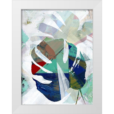 Monstera IV White Modern Wood Framed Art Print by Cartissi