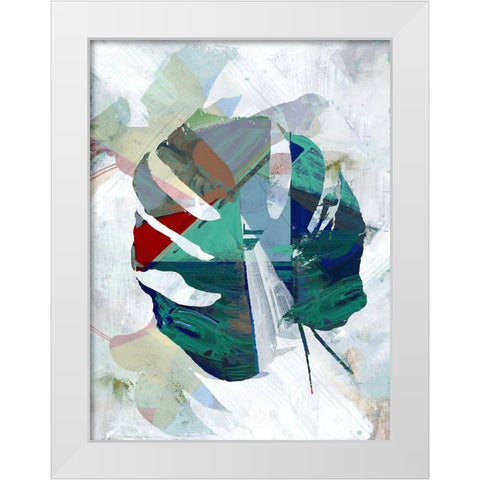 Monstera V White Modern Wood Framed Art Print by Cartissi