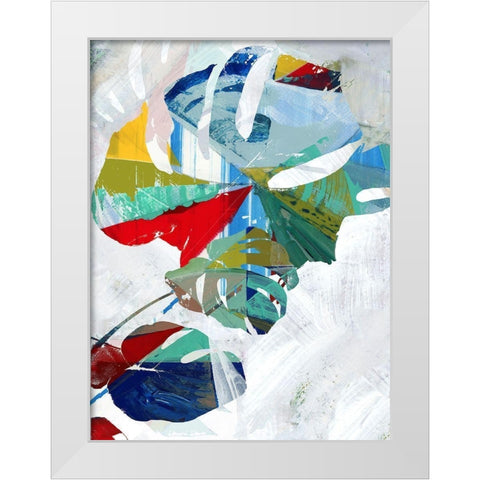 Monstera IX White Modern Wood Framed Art Print by Cartissi
