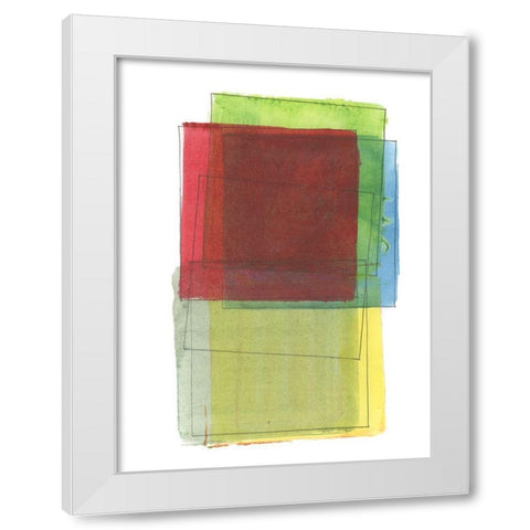 Graphene I White Modern Wood Framed Art Print by Cartissi