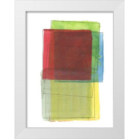Graphene I White Modern Wood Framed Art Print by Cartissi