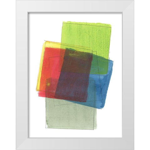 Graphene III White Modern Wood Framed Art Print by Cartissi