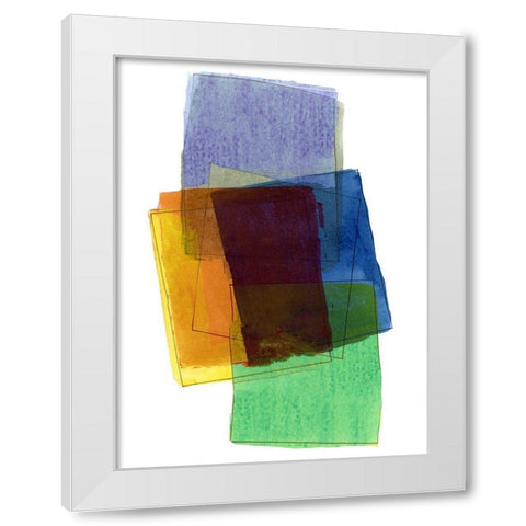 Graphene V White Modern Wood Framed Art Print by Cartissi