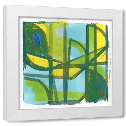 Summer II White Modern Wood Framed Art Print by Cartissi