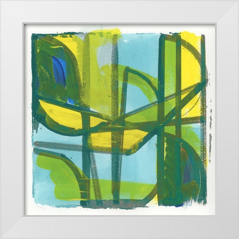 Summer II White Modern Wood Framed Art Print by Cartissi