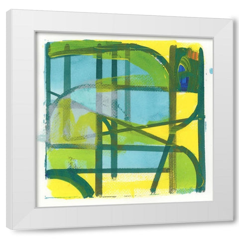 Summer III White Modern Wood Framed Art Print by Cartissi