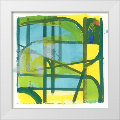 Summer III White Modern Wood Framed Art Print by Cartissi