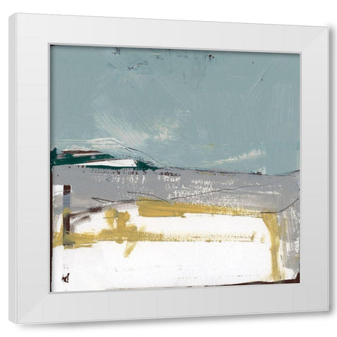 Dartmoor Blues II White Modern Wood Framed Art Print by Cartissi