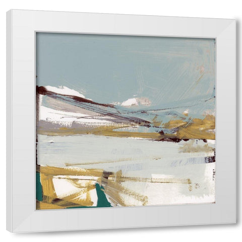Dartmoor Blues III White Modern Wood Framed Art Print by Cartissi