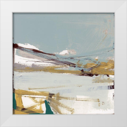 Dartmoor Blues III White Modern Wood Framed Art Print by Cartissi