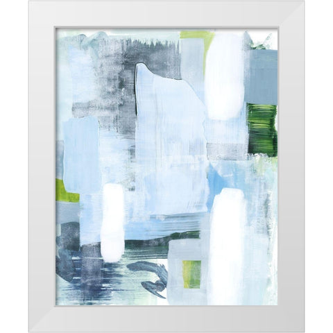 Oceanic Shimmer I White Modern Wood Framed Art Print by Popp, Grace