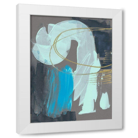 Swivel I White Modern Wood Framed Art Print by Goldberger, Jennifer