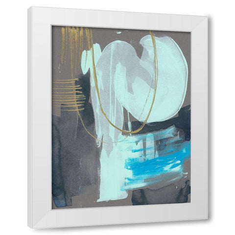 Swivel II White Modern Wood Framed Art Print by Goldberger, Jennifer