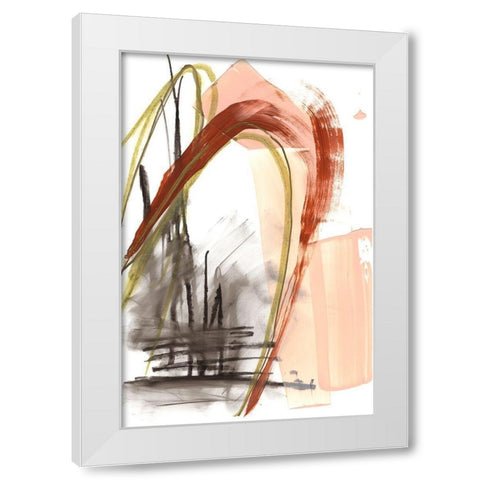 Scraped I White Modern Wood Framed Art Print by Goldberger, Jennifer